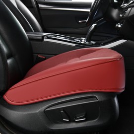 KAYI 2 Pack Car Seat Cover, Memory Foam Car Seat Cushion, Non-Slip Bottom Breathable Car Seat Cover, Relieve Tailbone Pain, Suitable for 95% of Vehicles (Red)