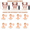 3Pcs Cream Contour Stick Makeup Kit, Shades with Highlighter Stick,