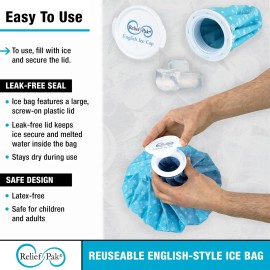 Relief Pak English-Style Ice Bag / Pack Cold Therapy to Reduce Swelling,