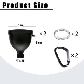 2 Pack Protein Powder Container to Go Funnel-Mini Funnel with Keychain and Keyring,Water Bottle Funnel,Protein Funnel for Water Bottles & Shakers（100ml）