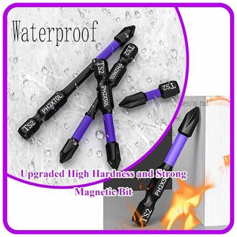 Vmitejoe Replacement Spare Parts Magnetic Drill Bits Anti-Slip and Shock-Proof