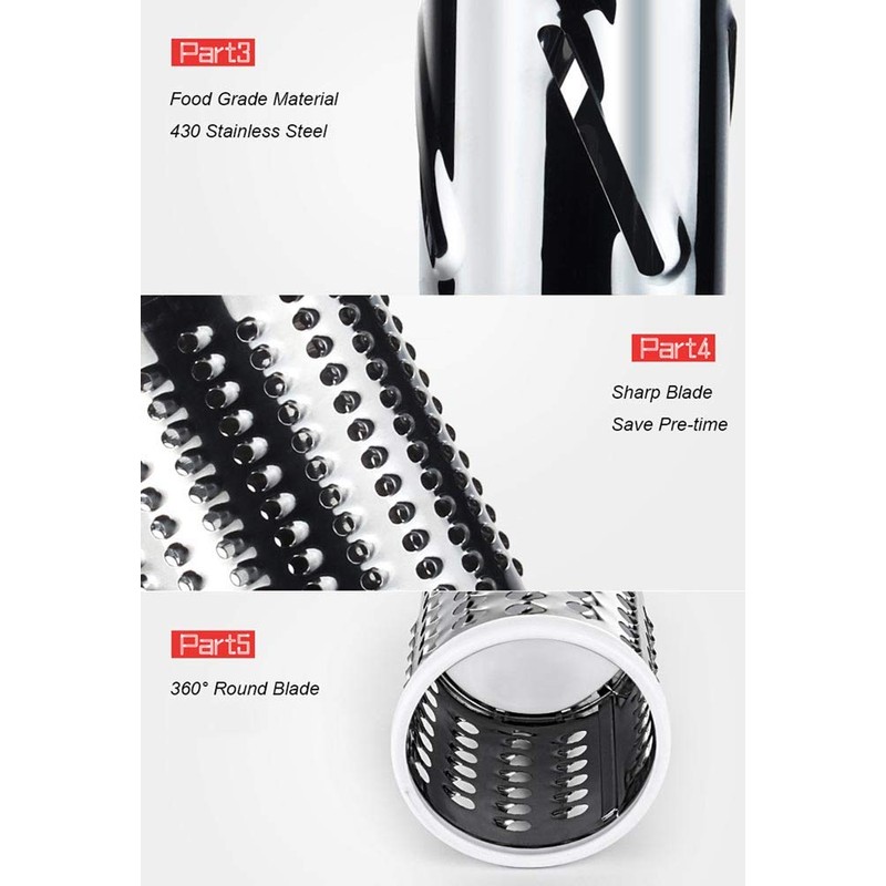 zmart Manual Vegetable Cutter Slicer Kitchen Accessories Multifunction Round Potato