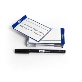 PATboard Scrum Board and Kanban Board Task Cards - 16 Magnetic Sticky Notes - M (Medium) - Navy Blue