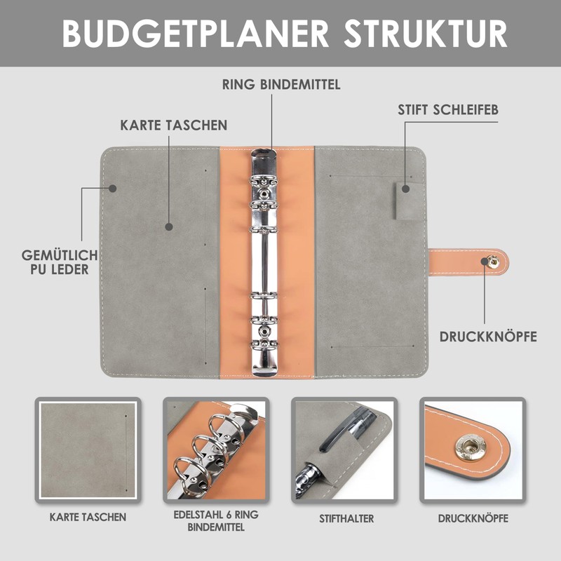 BIROYAL Budget Planner German | Budget Binder A6 Suede |