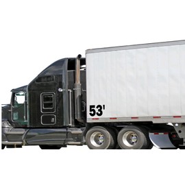 Set of 2-53' 53 ft 53 feet Trailer Length Numbers Vinyl Decal Sticker Set Custom Semi Truck Trailer Sign Truck Safety Markings for Dry Van and Reefer Trailers (10" X 5", 53ft, BLACK)