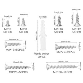 420PCS Stainless Steel Screws,Wood Screws and Self Tapping Screws,Wood Screws Assortment with Storage Box & Screwdriver Bit for Woodwork,Metal, Steel Tile