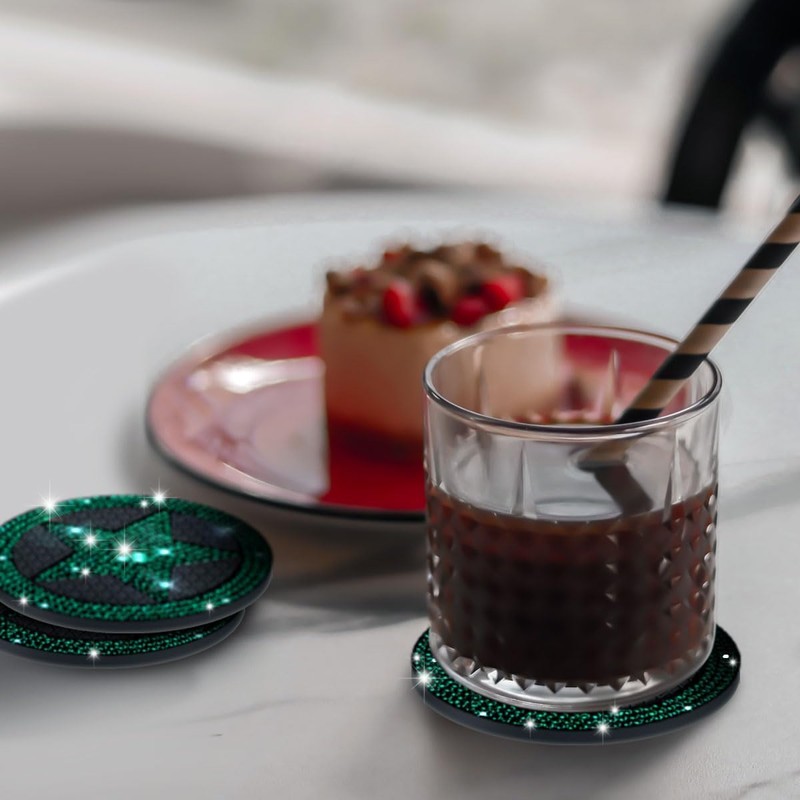 Car Bling Cup Holder Coaster 2 Pack Rhinestone Car Cup
