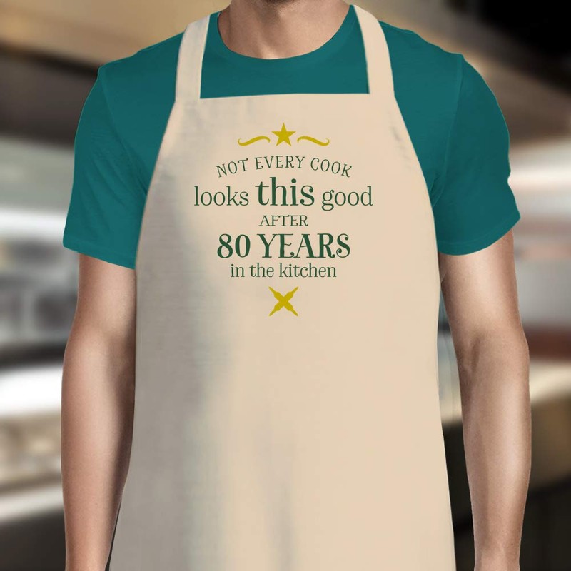 80th Birthday Apron 80 Kitchen Cooking Gift for Him Her