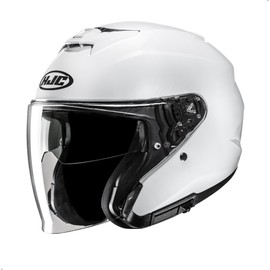 HJC i31 Solid Open Face Motorcycle Helmet, DOT Approved (White, Small)