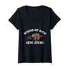 Stress is also no solution funny sleeping sloth V-Neck T-Shirt