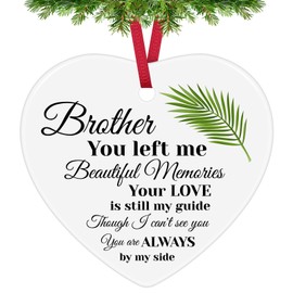 Memorial Gifts for Loss of Brother Ceramic Ornament Brother Memorial Gifts Sympathy Gifts Remembrance Bereavement In Memory of Brother Christmas Ornaments Sympathy Gifts for Family Remembrance Gift