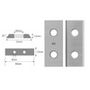 Reversible Plates Reversible Blade Interchangeable Carbide Reversible Blade 1.5 mm