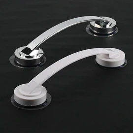AIXXCUVQ Easy To Install Wall Mounted Bathroom Bathtub Handrail Safety Grab Bar For ABS Bath Grab Bar Suction Handle, Gold