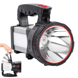 Vanvale Superbright LED Handheld Searchlight Tactical Waterproof Spotlight High Power Rechargeable Flashlights with Side Light USB Power Charger (White Light)