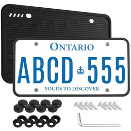 VEKENSEE Marco de Matrcula, 2 Pack Porta Placas de Silicona, Universal Soportes para MatrCula con Accesorios de Montaje para Auto, Antixido,...       