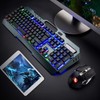 Wireless Gaming Keyboard and Mouse, Rechargeable, Rainbow Backlit with 3800mAh