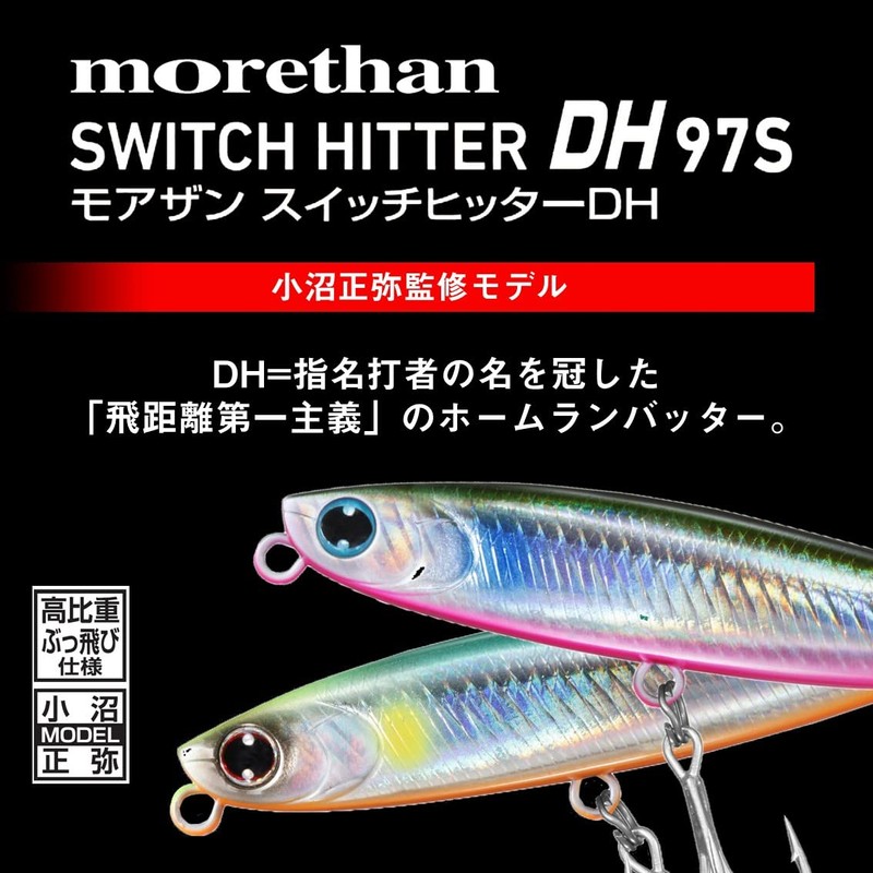 Daiwa DH97S Morethan Switch Hitter, Sea Bass Sinking Pencil Lure,