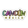 Squiddy Cancun Mexico Vacation - Vinyl Sticker Decal for Phone, Laptop, Water Bottle (3" Wide)