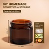 2oz Jars with Lids, HOA Kinh 3 Pack Amber Glass