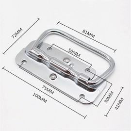 MAMIAN Brateuanoii Set of 4 Hardware Boxes Handle, Stainless Steel Box Handle, Box Handle, Flightcase Handle, Folding Handles, Handle Replacement for Toolbox or Storage Box