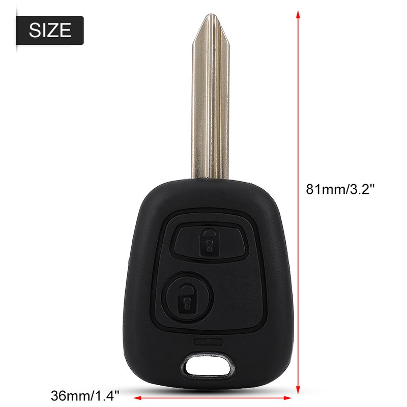 2 Buttons Car Remote Key Fob 433MHz ID46 for Citroen