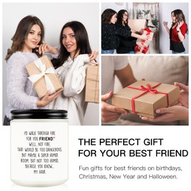 Best Friends Geschenke für Frauen, Freundschaftsgeburtstagsgeschenke für Frauen Freunde, lustige Geburtstags- und Weihnachtsgeschenke für beste Freundin, weibliche BFF Bestie, Duftkerze Geschenk