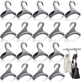 Maitys 18 Pcs Purse Hanger Hook Acrylic Bag Hanger Handbag Tote Bag Rack Holder Closet Organizer Storage for Backpacks Tote Holder Over The Closet Rod Hook for Storing Handbags Satchels (Gray)