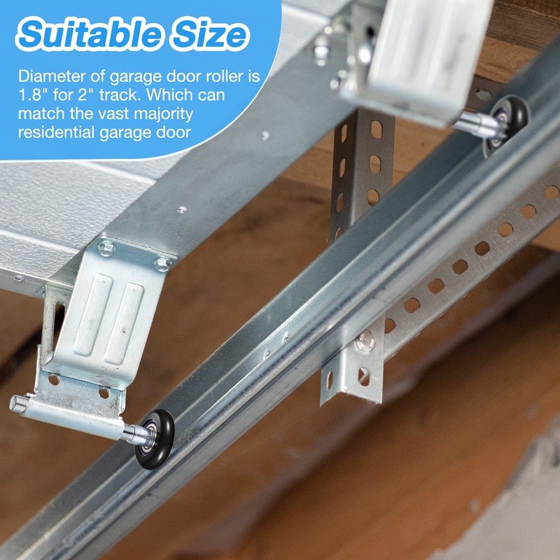 Funtery 12 Pack Nylon Garage Door Roller 2 Inch Quiet