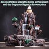 Zen Waterfall Backflow Incense Burner, Handcrafted Mini Burner, Ceramic Resin