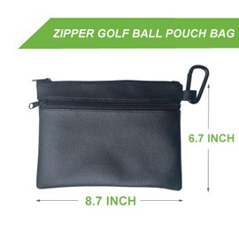 Golf Ball Pouch,Golf Tee Bag Tee Holder Bag,Leather Golf Ball Bag Pouch,Zippered Golf Pouch,Golf Accessory Pouch,Small Zipper Pouch,Golf Accessories,Golf Bag Accessories