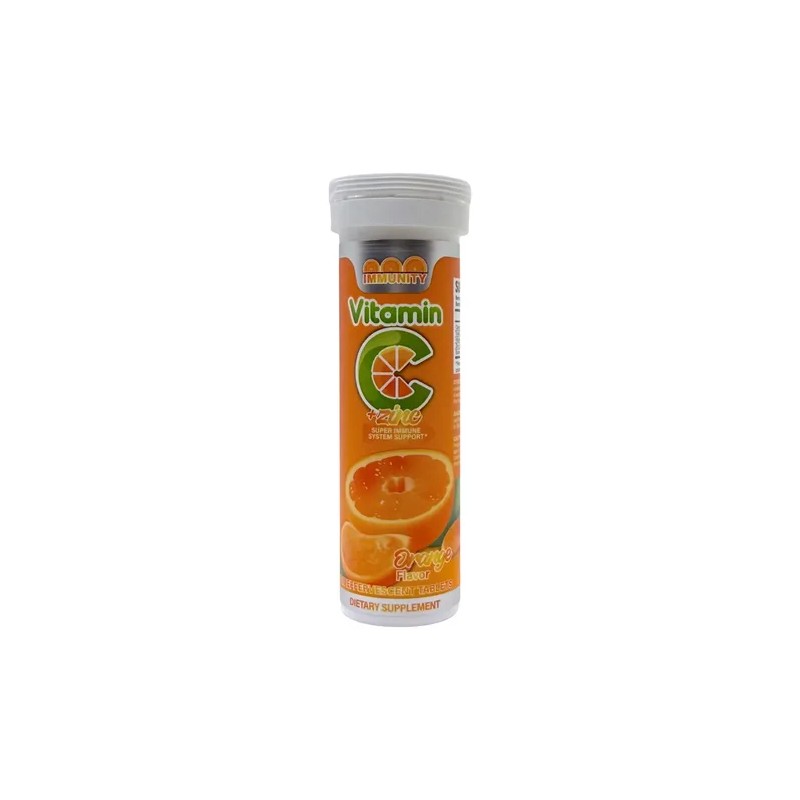 Vitamina Efervescente Tabletas Zinc Immunity Naranja