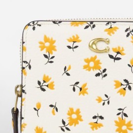 Coach CR555 B4V9P Women's Wallet, Mini Wallet (Brass x Chalk Multi, 2), Multicolored