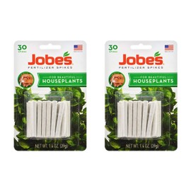 Jobe's Fertilizer Spikes for Houseplants, 30-Count Pack, Two Packs (60 Spikes)
