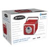 Jensen CD-555RS Red CD Bluetooth Boombox Portable Bluetooth Music System