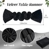 Black Velvet Table Runner 29 x 120 Inches Luxurious Soft
