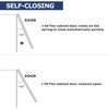 ELEBUILD 50 Pack Partial Wrap Cabinet Hinges,1/2” Self Closing Black