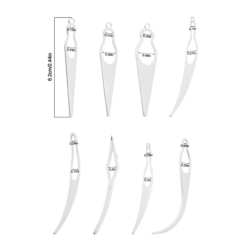 EMSea 8-Piece Dreadlocks Crochet Tool Hair Extensions Crochet Hook Hair