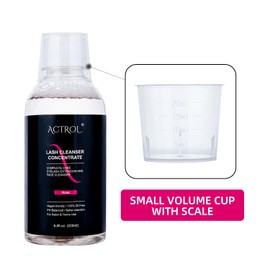 Eyelash Cleanser Concentrate 200ml Rose Professional Lash Shampoo Foaming Cleanser DIY Paraben & Sulfate Free Non-lrritating Wash for Extensions Lashes with Salon Home Care-Makes 20 Bottles