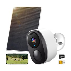 PGST Solar Home Security Cameras Wireless Outdoor,2K HD 360°View No Monthly Fee with WiFi Security Camera,Night Vision,Two-Way Audio,Motion Detection,Smart Life APP Control IP66 Waterproof