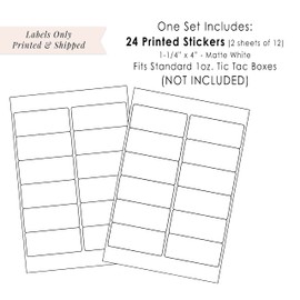 Wedding Favors Tic Tac LABELS Mint To Be, Bridal Shower Favors, Bachelorette Party - Set of 24 Labels