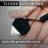Ti-Geek Premium Titanium Guitar Pick 2.8mm Thickness, Metallic Silver for