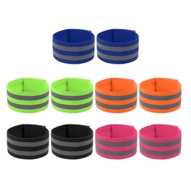 PATIKIL Reflective Bands for Wrist/Arm/Ankle/Leg, 10pcs High Visibility Reflector Bands, Safety Reflector Tape Straps for Night Running Cycling Walking Multicolor