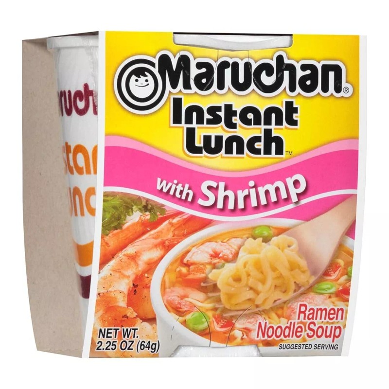 Maruchan Instant Lunch Shrimp, Ramen Noodle Soup, Microwaveable Meal, 2.25