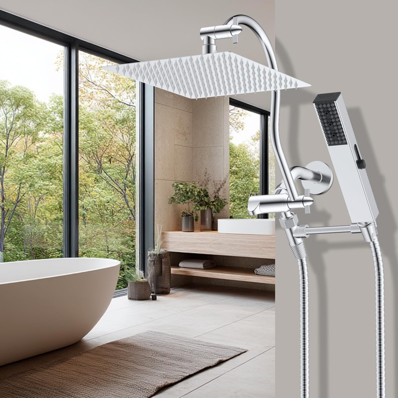 Hibbent All Metal cUPC Certified Shower Head, 12'' High Pressure