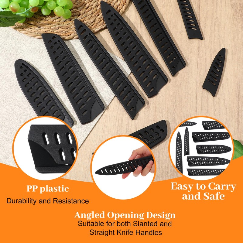 LXUEJIE 8 Pcs Universal Knife Guards Set, Plastic Safety Knife