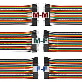 Chanzon 120 pin 10cm 20cm 30cm Long Header Jumper Wire Dupont Cable Line Connector Assorted Kit Male Female Ribbon Solderless Multicolor for Arduino Raspberry pi Electronic Breadboard Protoboard PCB