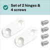 rudis-spareparts Shoe Cabinet Hinge Bracket 110364, Plastic Metal, Unfinished, White