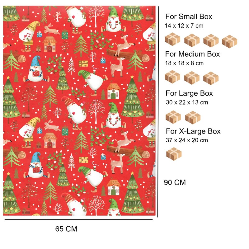 ARKRAFT 18-9363 Wrapping Paper 3 Sheets Format 90 x 65