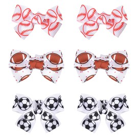 Baseball Softball Bows Clip for Girls Toddlers Birthday Gifts for Girls Teens Soccer Hair Bows for Girls Daughter Christmas Gifts Alligator Clip Bows for Toddler Girls Bows Hair Accessories Set