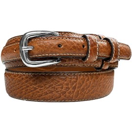RB2015-H01 Western Ranger Belt Genuine Leather Belt 1-3/8"(35mm) Taper to 3/4"(19mm) Wide (Tan, 38)